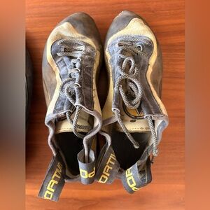 La Sportiva Rock Climbing Shoes in Gray and Yellow